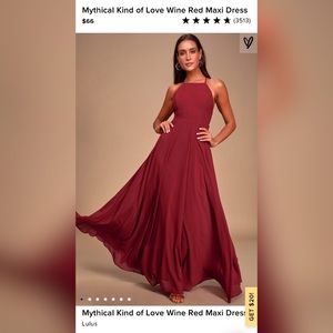 Lulus “Mythical Kind of Love Wine Red Maxi Dress”